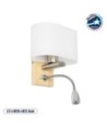 GLOBOSTAR® ELEGANT 01316 Μοντέρνο Φωτιστικό Τοίχου - Απλίκα Ξενοδοχείου Reading Light με Ντουί 1 x E27 LED 3W 360lm 36° AC 220-240V IP20 Θερμό Λευκό 2700K - Bridgelux COB Chip - Λευκό & Μπεζ - Μ15 x Π20 x Υ22.5cm - 2 Χρόνια Εγγύηση